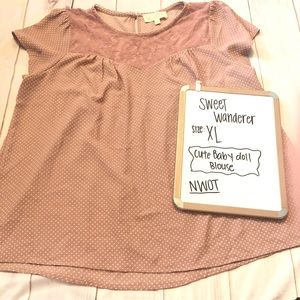 Sweet Wanderer XL BABYDOLL Blouse NWOT